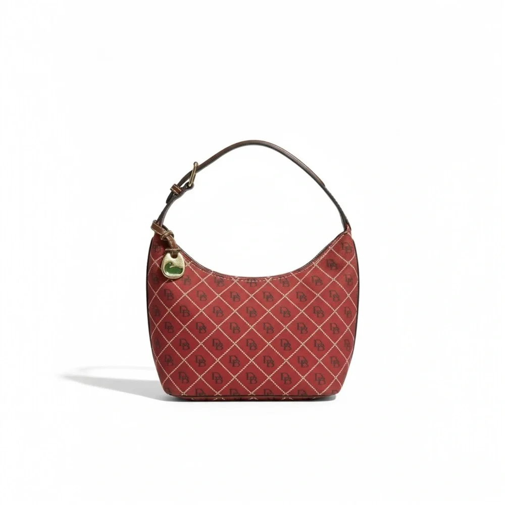 Dooney & Bourke Burgundy Patterned Hobo Bag